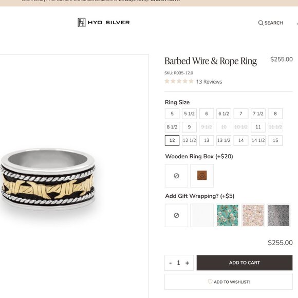 Hyo Silver Men's Ring size 11 - Picture 3 of 4